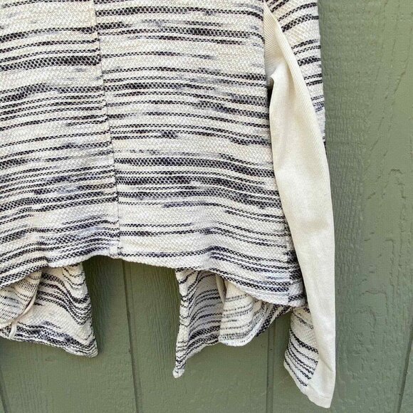 Lou & Grey Open Front Cardigan Sweater Womens XS Cream Knit Pockets - Picture 6 of 6